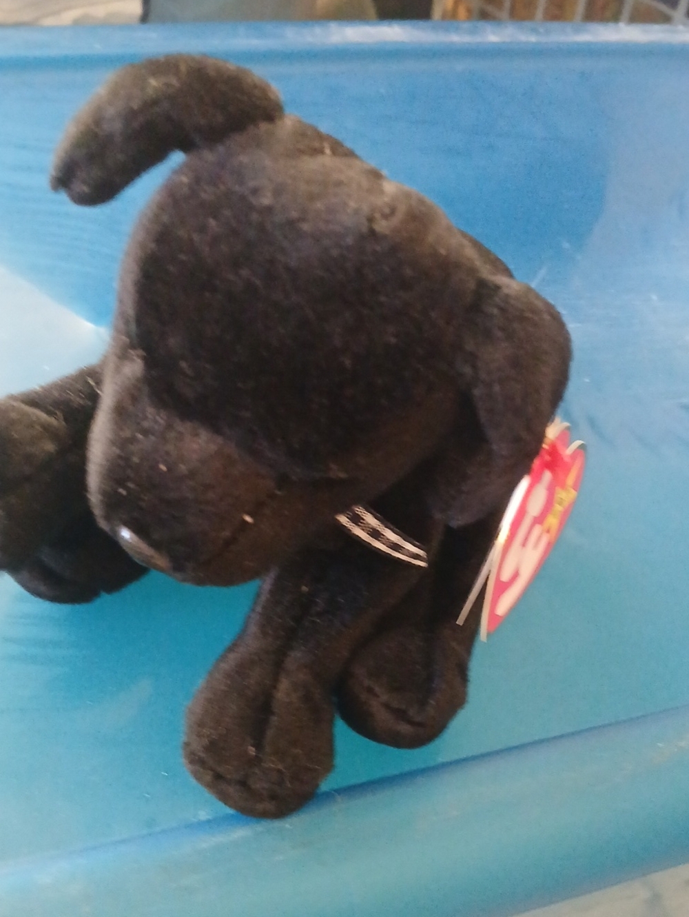 Luke Black Beanie Baby Plush Puppy - Soft Black Dog6-15-1998
